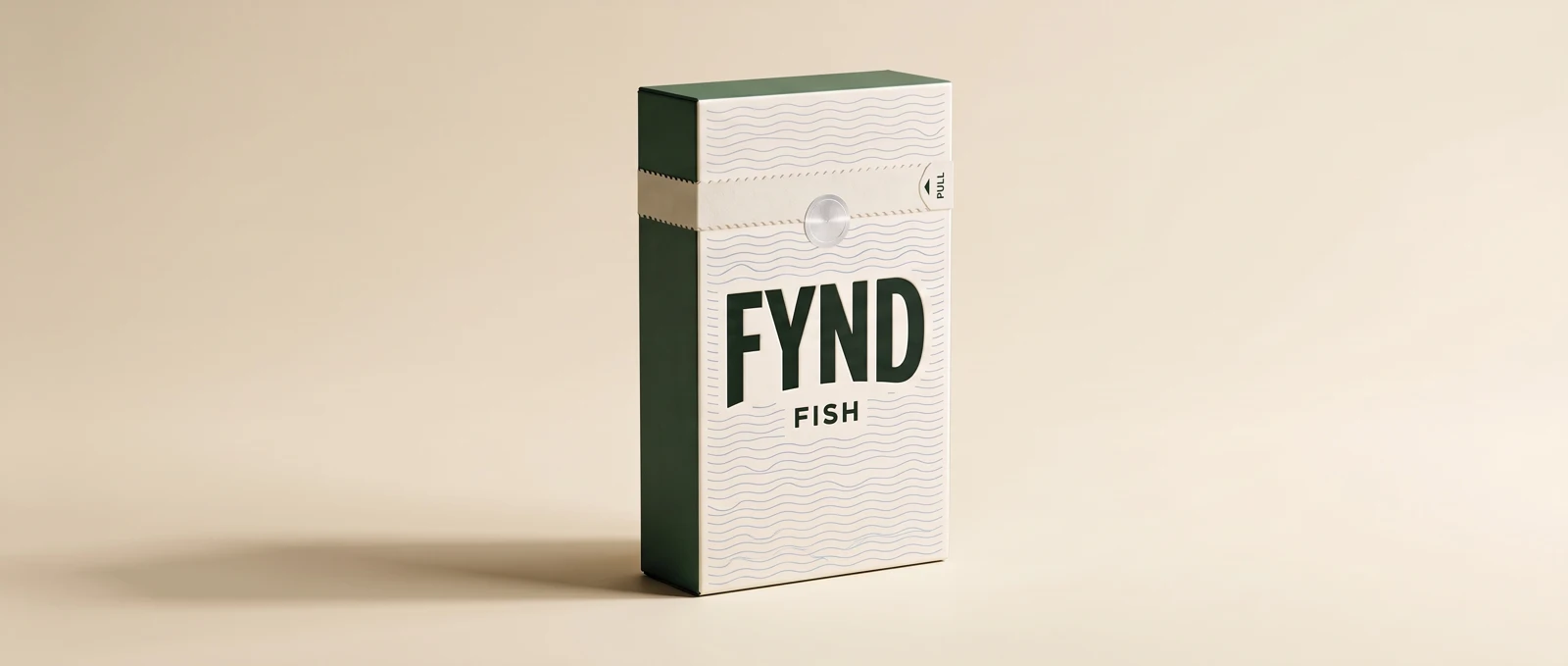 Sealed FYND concept box with tear band and selectable bait category